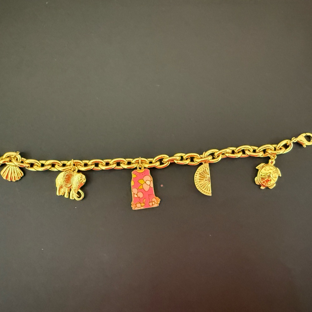 Lilly Pulitzer Gold Charm Bracelet